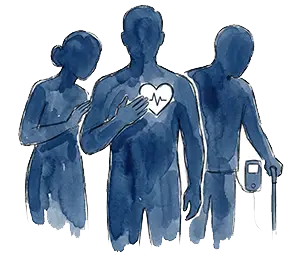 Illustration, pictogramme, des patients pris en charge