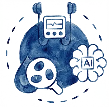 Pictogramme Imagerie, IA et Biomarqueurs