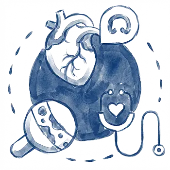 Pictogramme cardiologie structurelle et TAVI